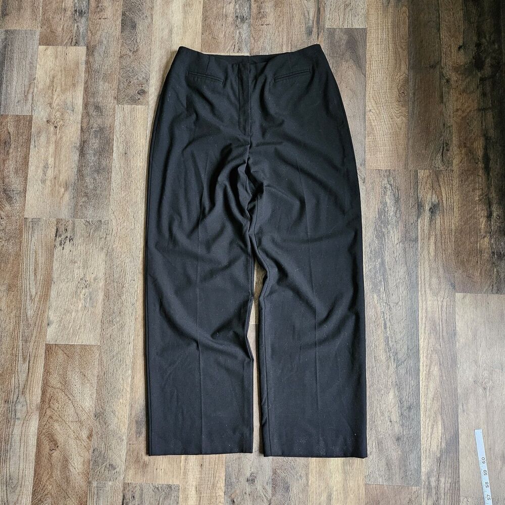 Vtg. Talbots Classic Black Pants Stretch Petite 6 Straight Leg Made In USA EUC